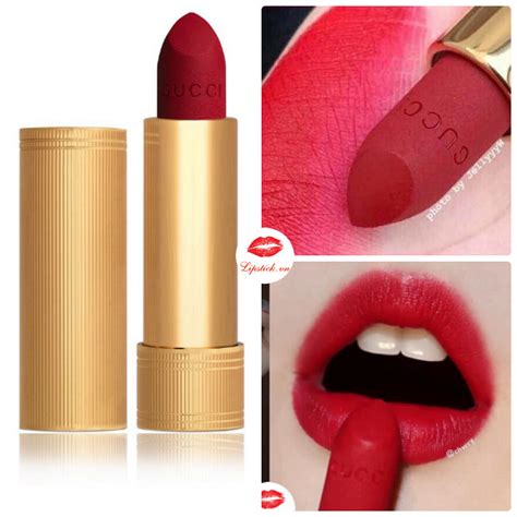 Son Gucci Màu 502 Eadie Scarlet Matte Đỏ Lạnh Thần Thánh